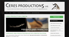 Desktop Screenshot of ceresproductions.com
