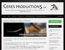 Tablet Screenshot of ceresproductions.com